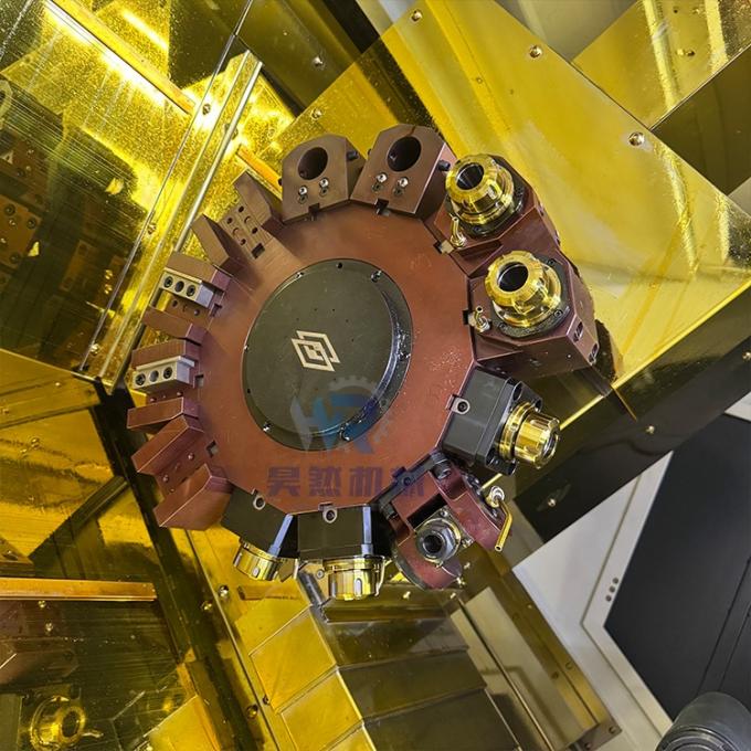 Double Spindle Slant Bed Otomatis Cnc Lathe TCK56Y Dengan Sub Spindle Drive Cnc Lathe Turning 5