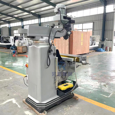 Vertikal Turret Drilling Universal Milling Machine Dengan Kepala Berputar Putar