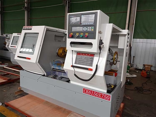 CK6150-750mm CNC mesin bubut mesin bubut tempat tidur datar 220V