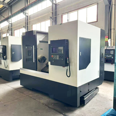 Double Spindle Slant Bed Otomatis Cnc Lathe TCK56Y Dengan Sub Spindle Drive Cnc Lathe Turning